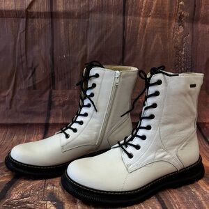 Joseph Seibel White Leather Boots